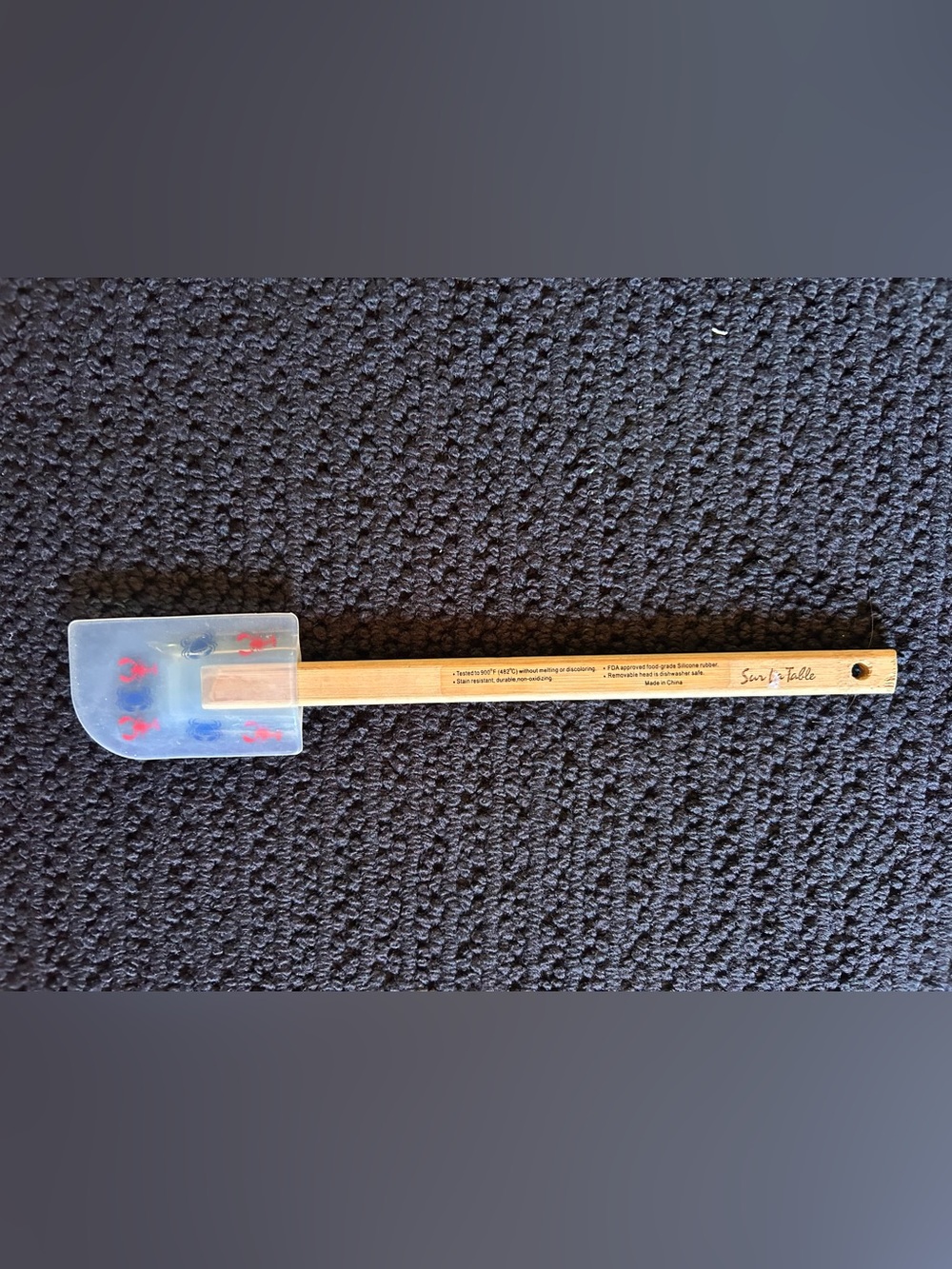 Silicone Red Lobsters 🦞and Blue Crabs 🦀Spatula with Wood Handle -
